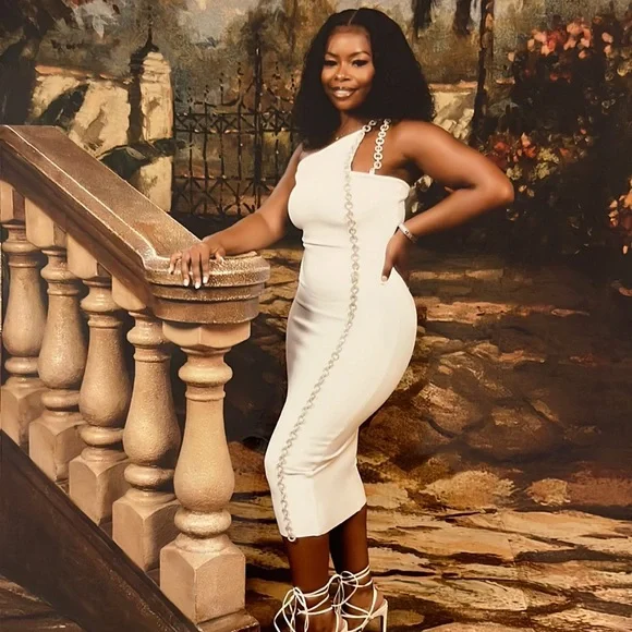 Bandage Midi Dress All White Bandage Dress Ruched Midi Dress White